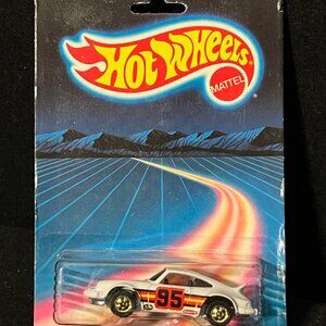 1980s Hot Wheels 3969 P-911 Turbo White NEW Sealed Toy Car Porsche Gold Wheels